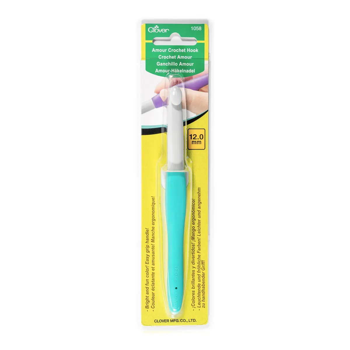 Clover Amour Crochet Hook 12 mm | Soft Grip, Vibrant Color, Stress-Free Crochet - main product image