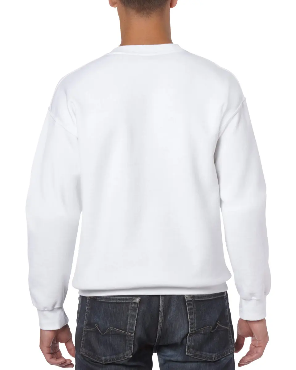 Gildan Men's Modern Athletic Sweatshirt White 200 g (7 oz) | Moisture-Wicking Performance - view 2