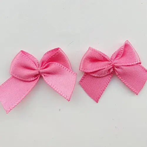 Chenkou Craft Mini Satin Ribbon Bows Flowers 25x20mm (60 Count) | DIY Craft Appliques for Sewing & Scrapbooking - view 3