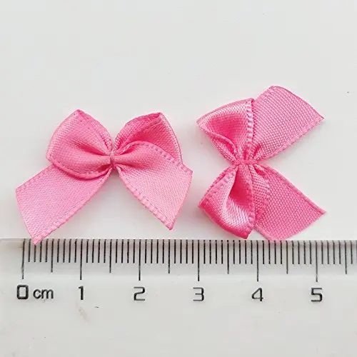 Chenkou Craft Mini Satin Ribbon Bows Flowers 25x20mm (60 Count) | DIY Craft Appliques for Sewing & Scrapbooking - view 5