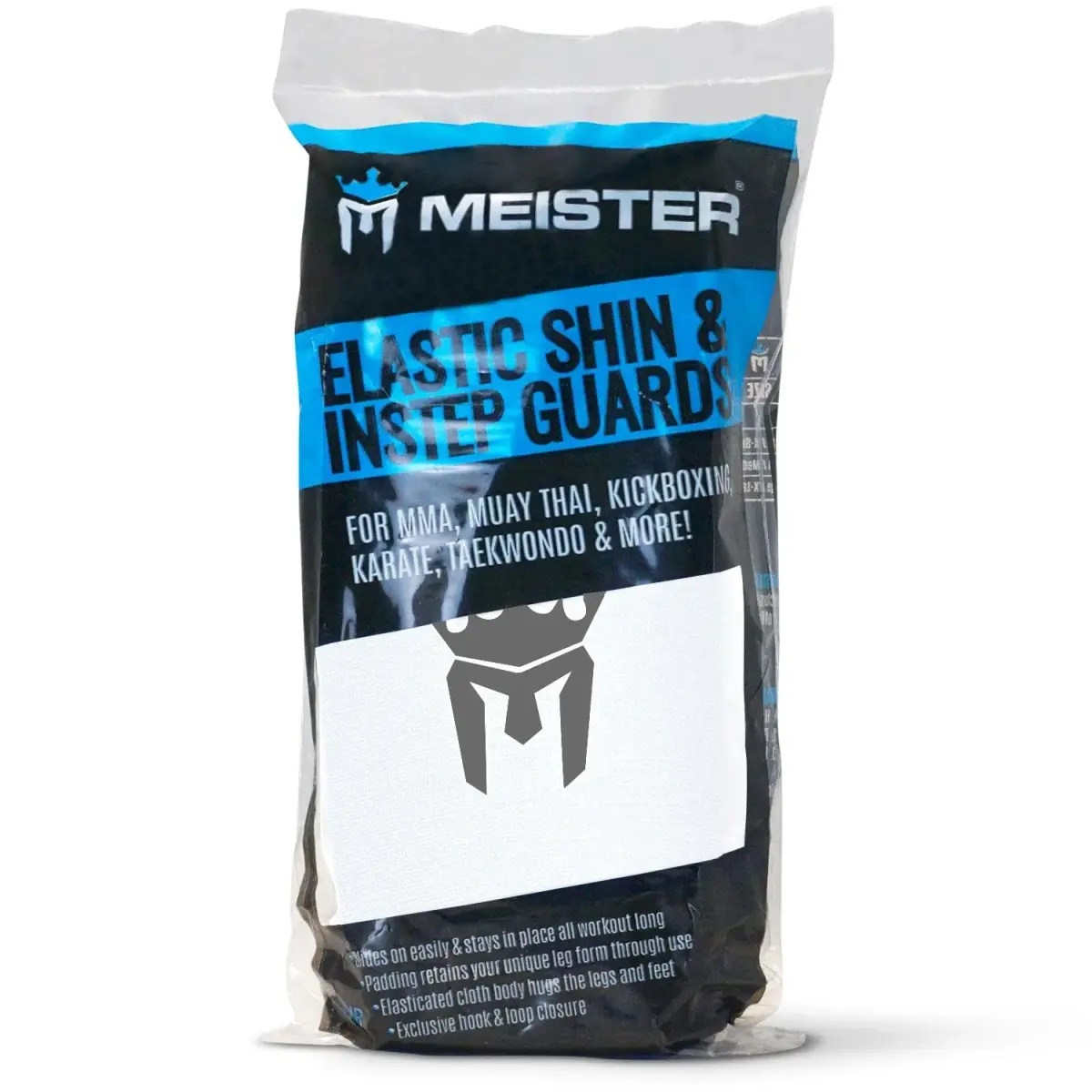 Meister MMA Elastic Cloth Shin & Instep Guards - White - Large/X-Large | Lightweight Combat Sports Protection - view 4