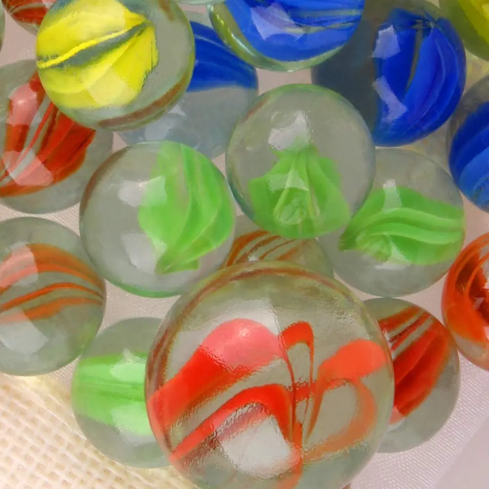 PMLAND 40 Pcs Cats Eyes Glass Marbles Assorted Colors | Durable Glass Marbles for Kids & Family - view 3