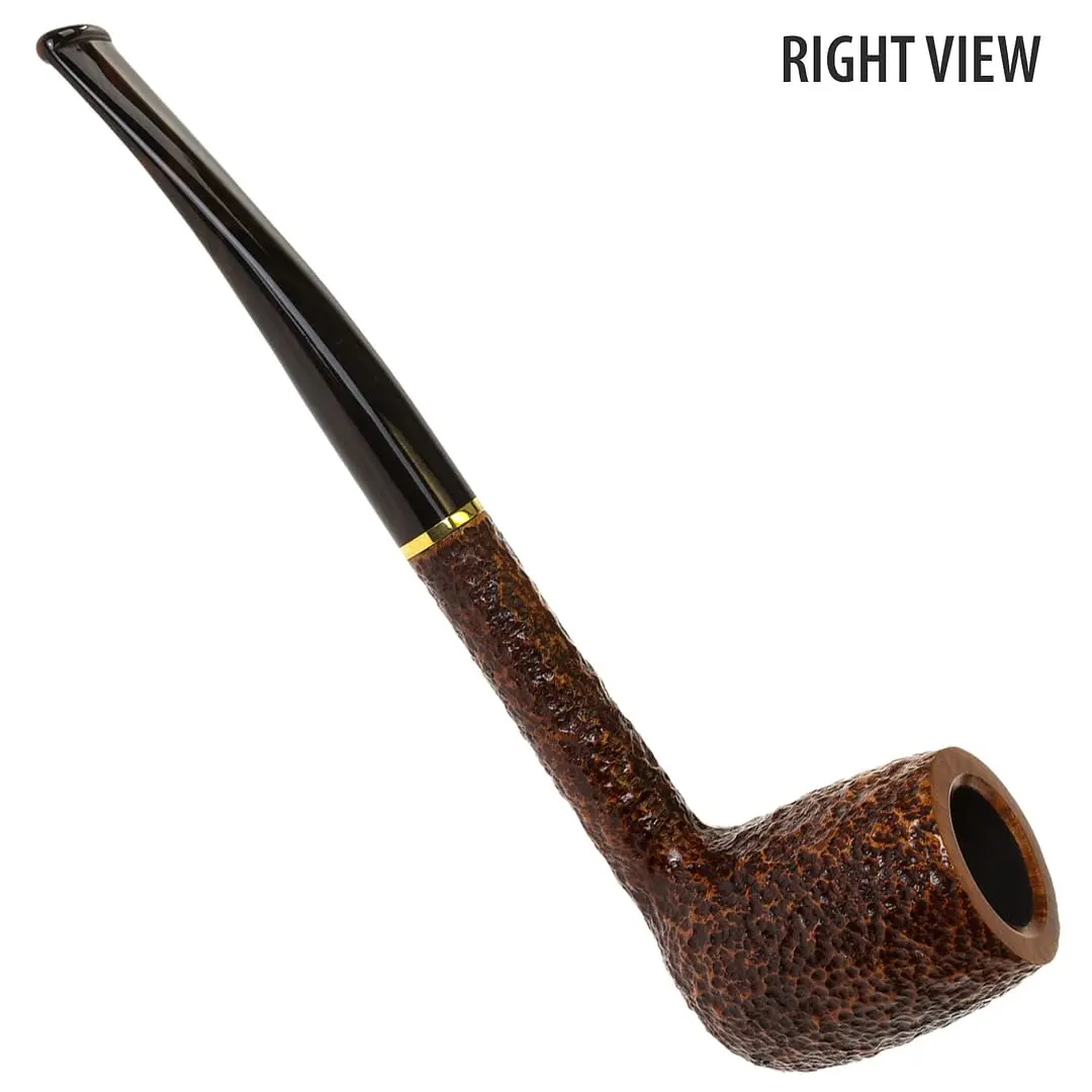 Savinelli Bing's Collection - Long Straight Billiard (Rustic Finish) | Handcrafted Italian Briar Pipe - view 6