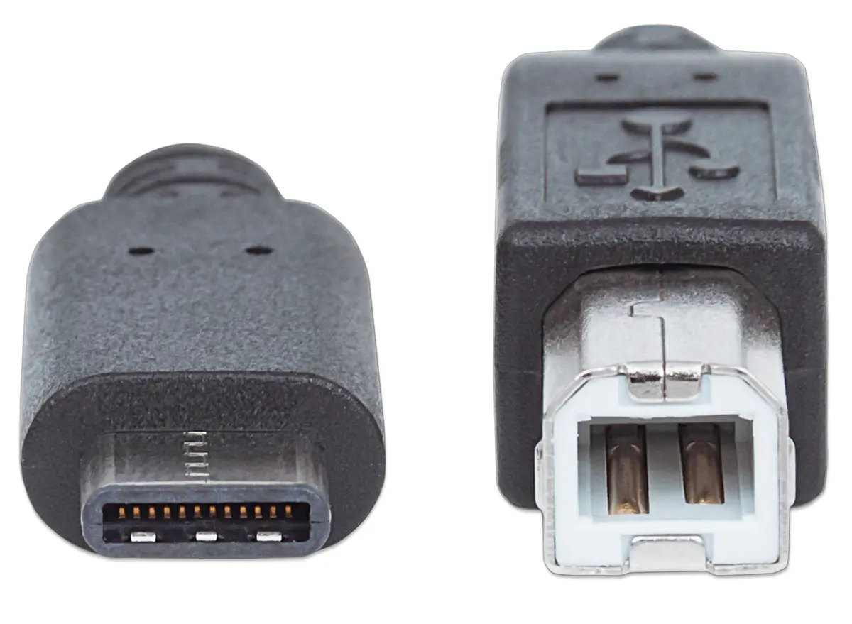 MANHATTAN USB C Device Cable Type-C to USB-B 1m | 480 Mbps Data & 3A Power - view 4