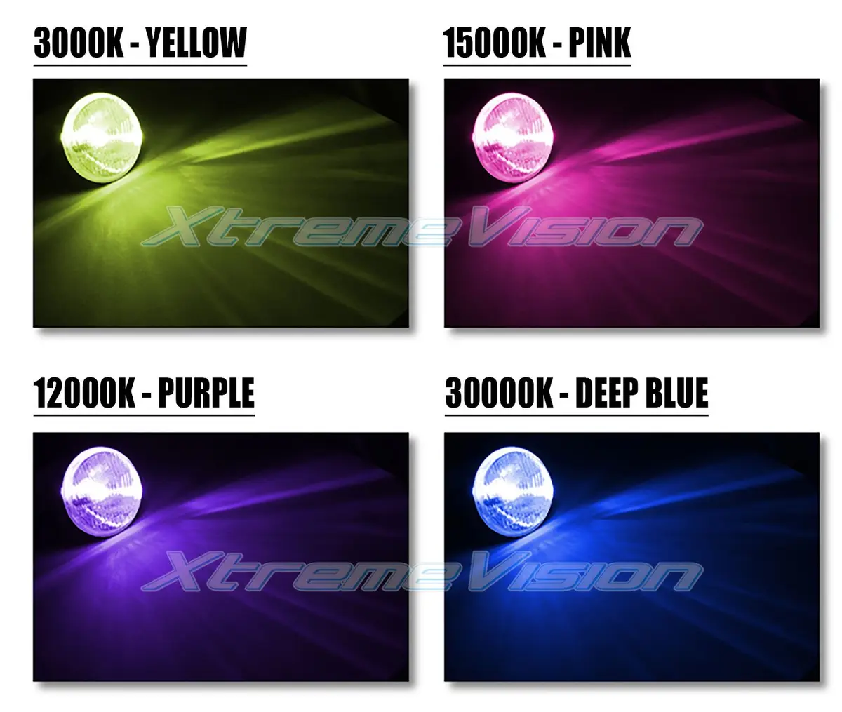 XtremeVision HID Xenon Replacement Bulbs 9004 30000K Deep Blue | Bright Deep Blue Light for Road Safety - view 5