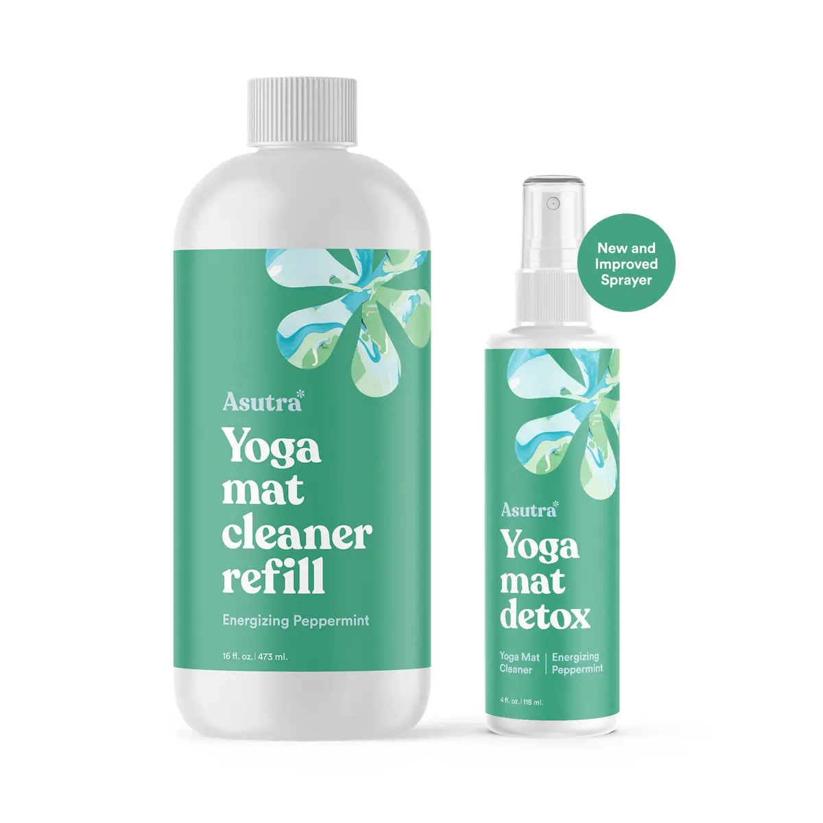 ASUTRA Yoga Mat Cleaner Spray Energizing Peppermint 118ml (4 fl oz) | Essential Oil Aromatherapy for Fitness Gear - view 9