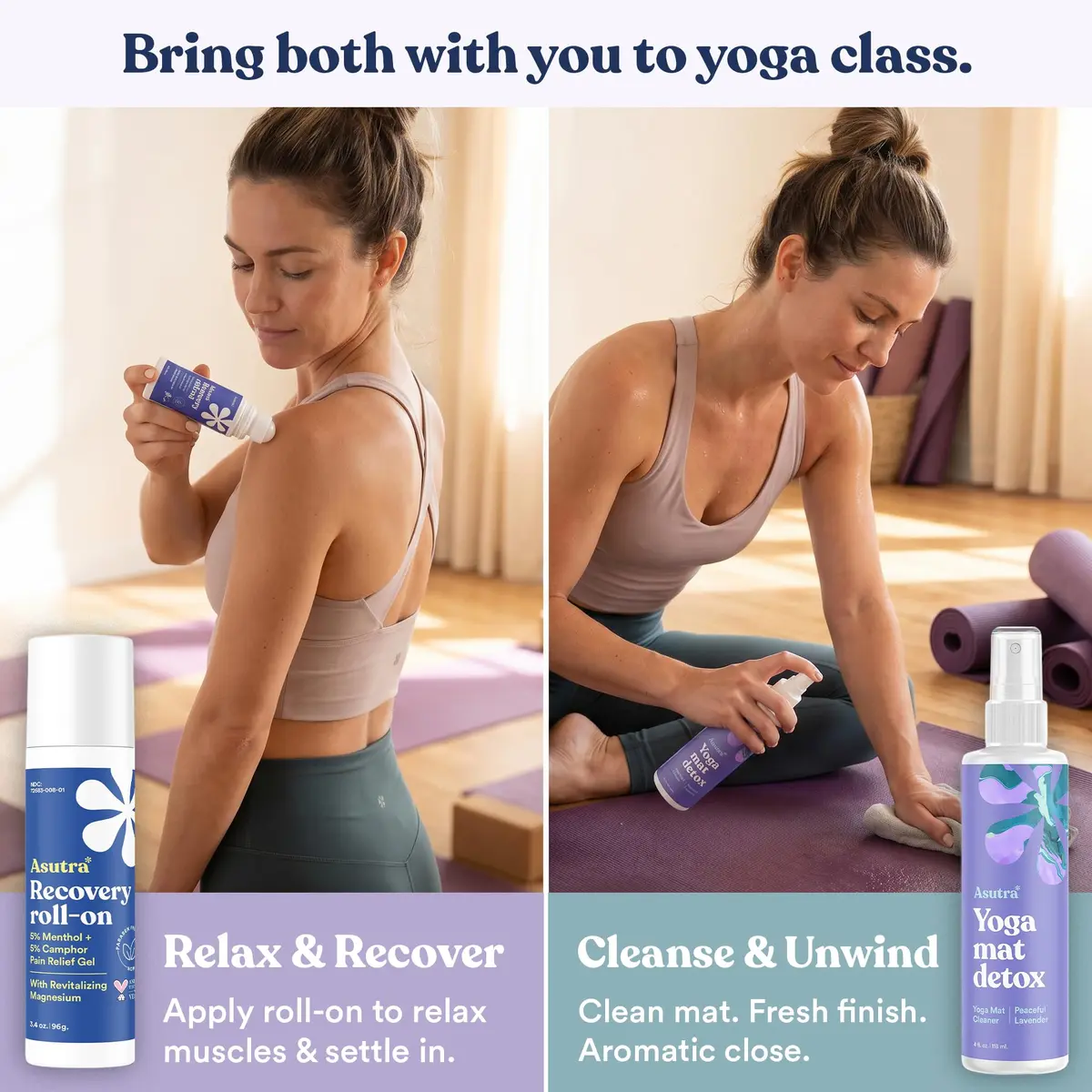 ASUTRA Organic Yoga Mat Cleaner Spray 4 fl oz | No Residue, Essential Oils, Deep-Cleansing - view 6