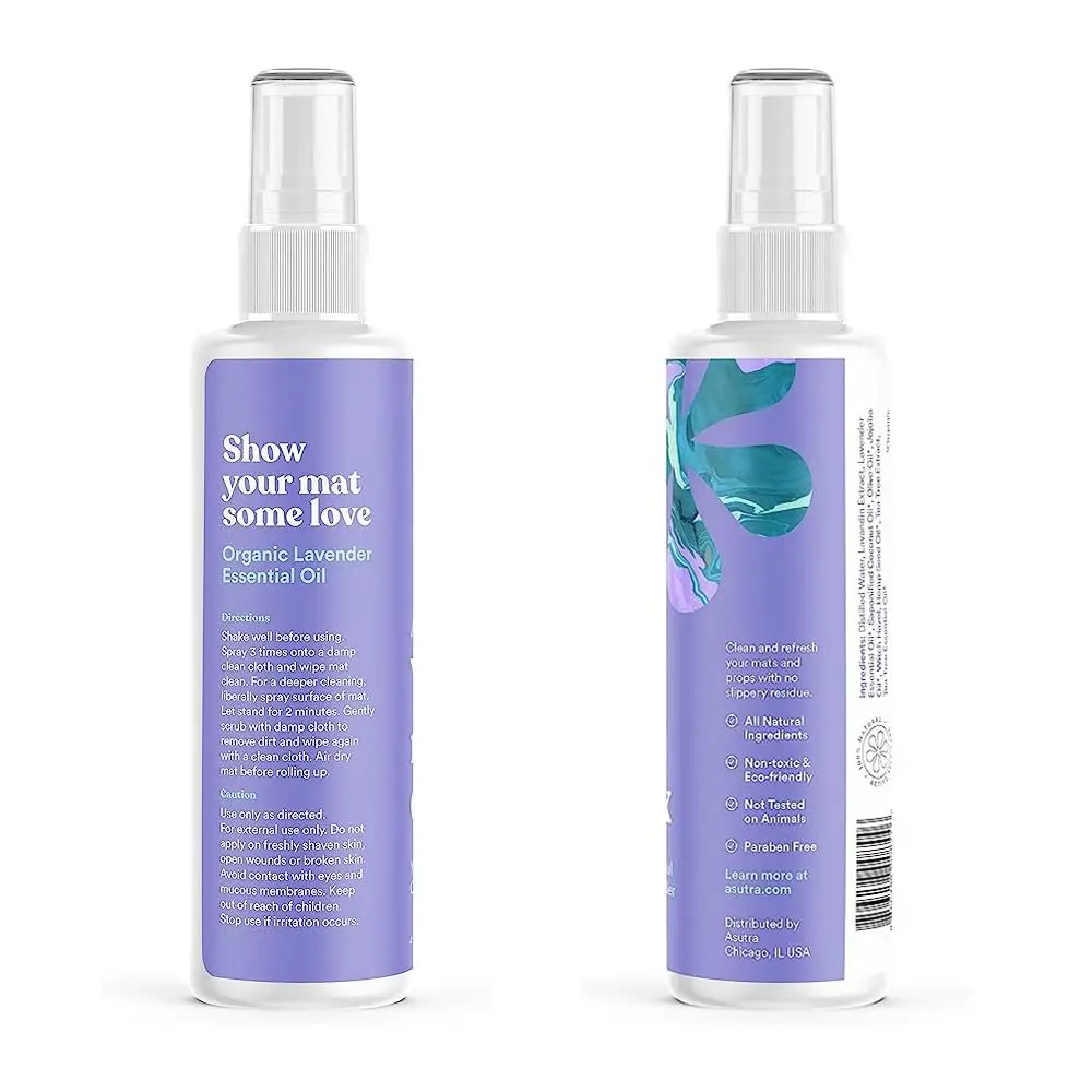ASUTRA Organic Yoga Mat Cleaner Spray 4 fl oz | No Residue, Essential Oils, Deep-Cleansing - view 8