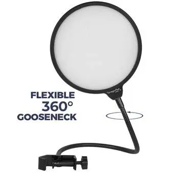 Enabled Microphone Pop Filter 6" with Clamp | Dual Nylon Layers for Clear Recording - view 6