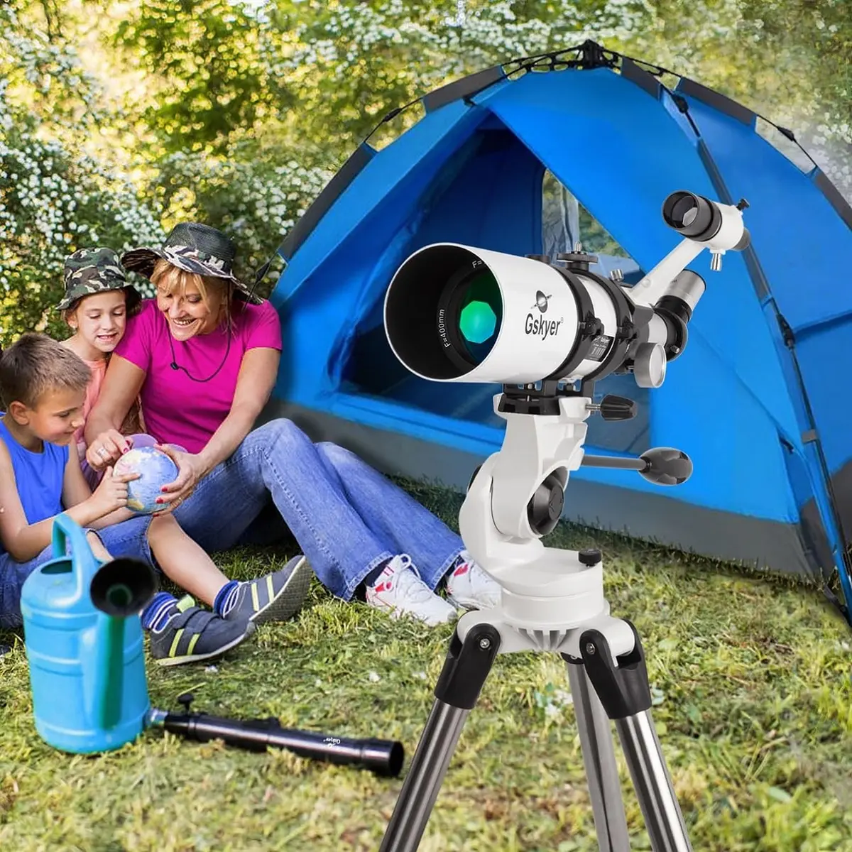 Gskyer Telescope 80mm AZ Space Astronomical Refractor for Kids | 400mm Focal Length, 80mm Aperture, AZ Mount, 3X Barlow, Phone & Remote - view 5