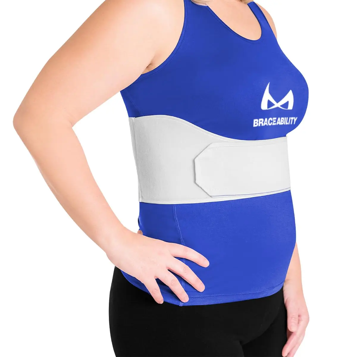 BraceAbility Rib Injury Binder Belt - Universal Brace for Women, Broken, Fractured, or Cracked Ribs, Cage Compression Wrap for Bruised Support, Sternum Injury Recovery (Fits 91.44cm-147.32cm) - main product image