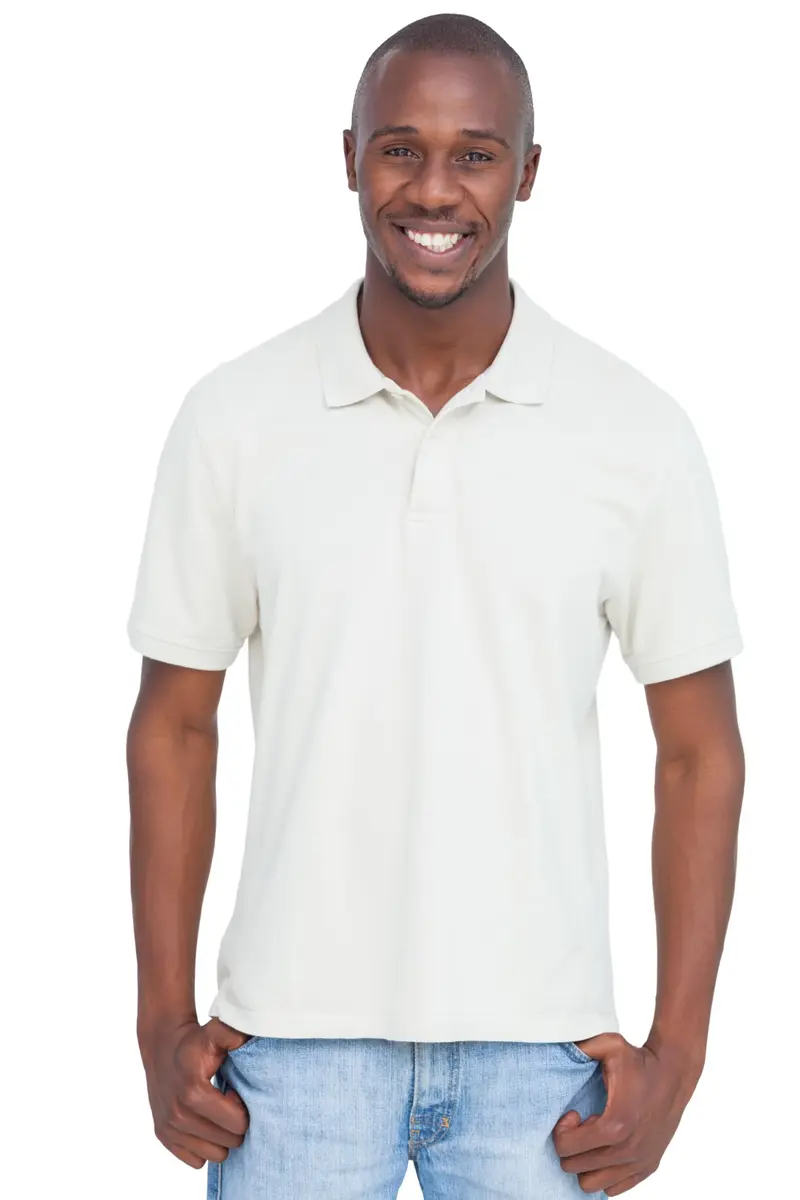 Clothe Co. Men's Big and Tall Polo Shirt | Performance Cotton Blend, Short Sleeve, Jet Black, XLT - view 6