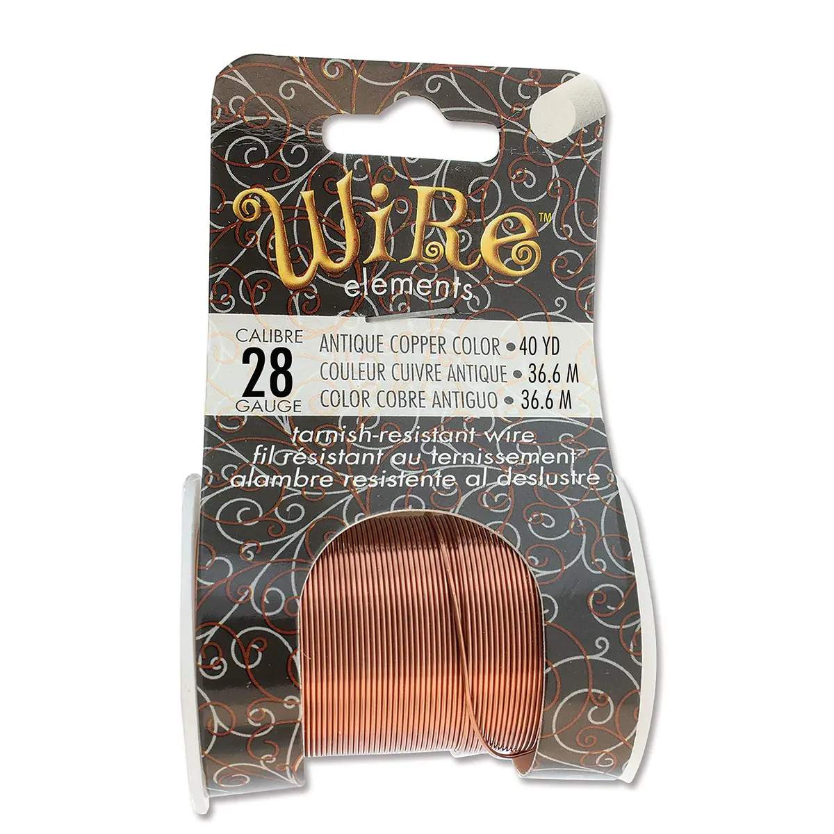 The Beadsmith Copper Jewelry Wire 28 Gauge Antique Copper 36.58m (40 Yd) | Tarnish-Resistant & Lead-Free - view 6