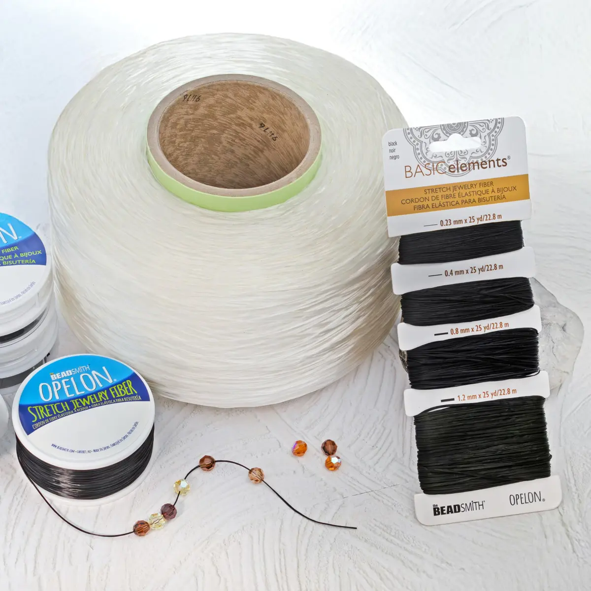 The Beadsmith Opelon Stretch Cord | 0.7 mm Flat Fibrous Jewelry String for Beading & Jewelry Making - view 8
