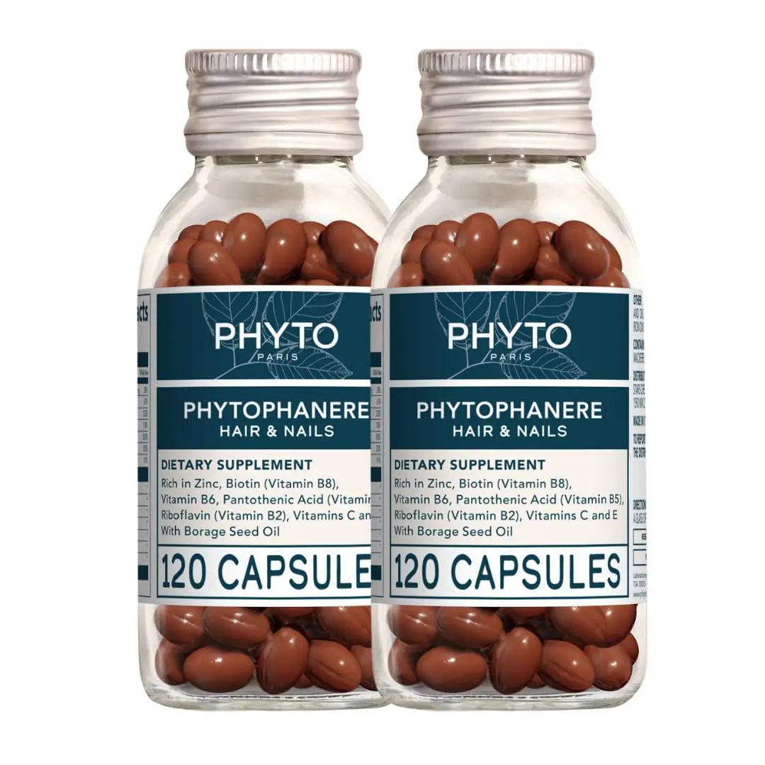 PHYTO Phytophanère Hair Growth Supplement - Biotin, Omega 3 & 6, Vitamins B & C for Thicker Hair & Stronger Nails - 240 Capsules, 4-Month Supply | Supports Healthy Hair & Nails - main product image