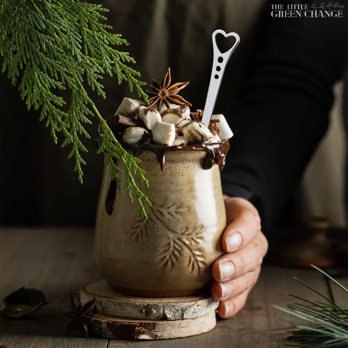 The Little Green Change Silver Heart Shaped Tea Spoons | 6 Pcs Small Coffee & Dessert Spoons, 5.6" - view 9
