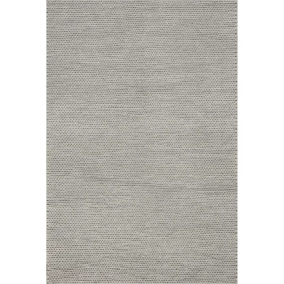 nuLOOM Penelope Light Grey Solid Hand Woven Wool Area Rug, 5' x 8' | Cozy & Durable (70-120 chars) - view 6