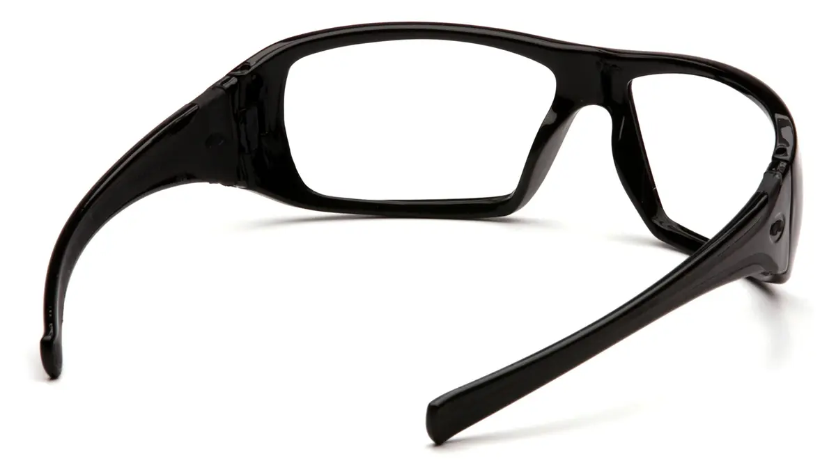 Pyramex Goliath Safety Glasses Black Frame Clear Anti-Fog Lens | ANSI Z87.1+ Certified - view 4