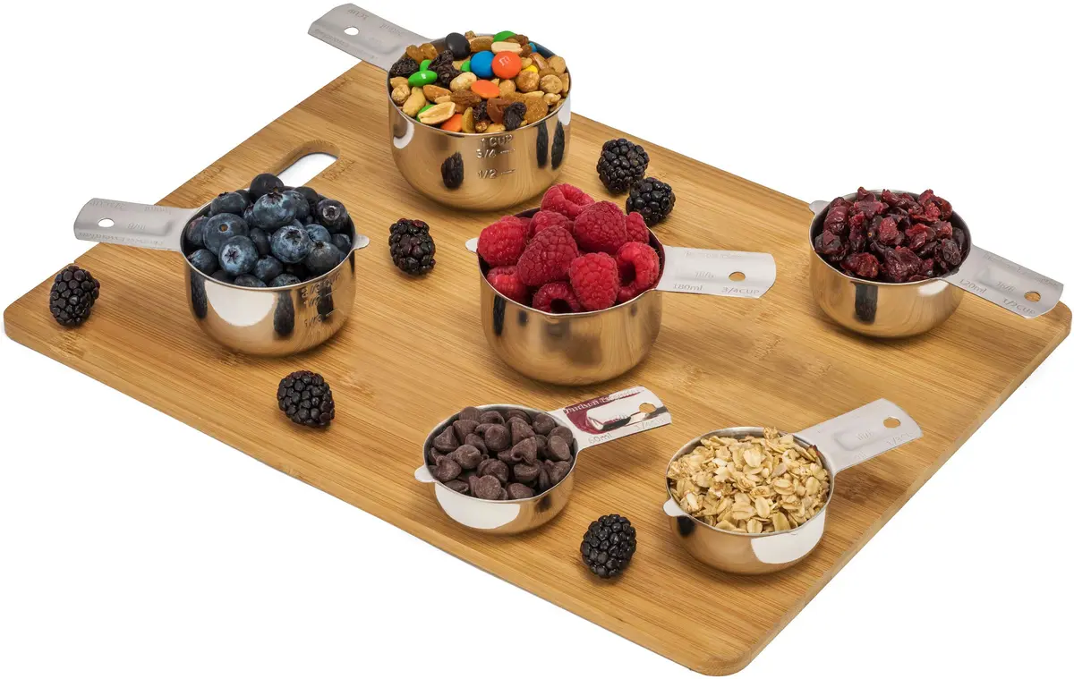 Hudson Essentials Stainless Steel Measuring Cups Set (6 Piece Set) | Durable, Dishwasher Safe, Nesting Design - view 8