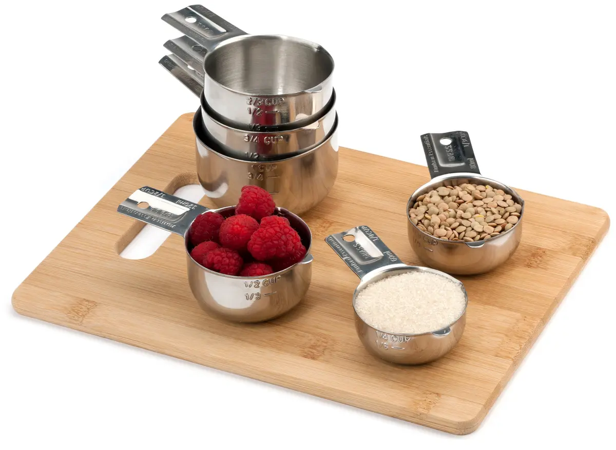 Hudson Essentials Stainless Steel Measuring Cups Set (6 Piece Set) | Durable, Dishwasher Safe, Nesting Design - view 4