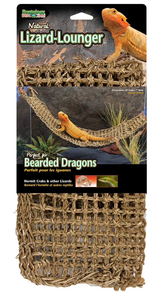 Penn-Plax Reptology Lizard Lounger Extra Large | Natural Seagrass Reptile Perch for Bearded Dragons, Geckos & More - main product image