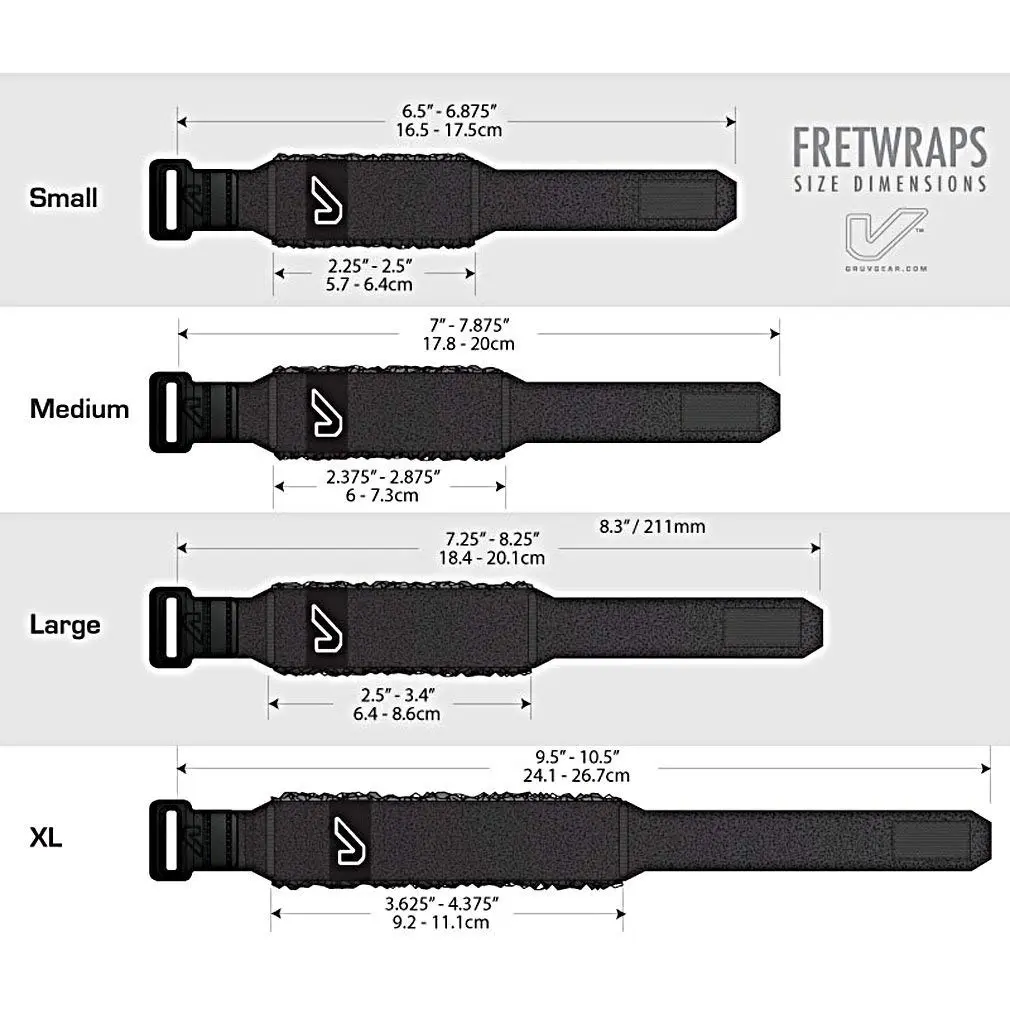 Gruv Gear Fret Wrap & Guitar Mute Medium Black 1 Pack (Fits 5 String Bass, 7 String Guitar) | Eliminates Unwanted String Noise Instantly - view 3