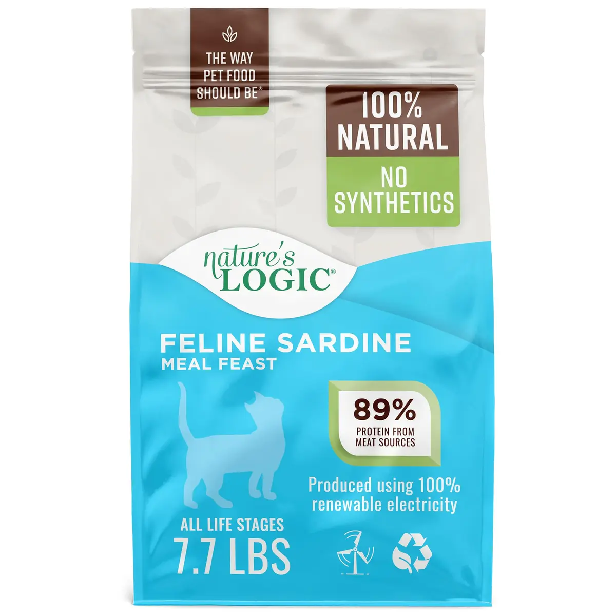 NATURE'S LOGIC Sardine Feline Meal Feast Dry Cat Food 7.7 lb | Complete & Natural Nutrition - main product image
