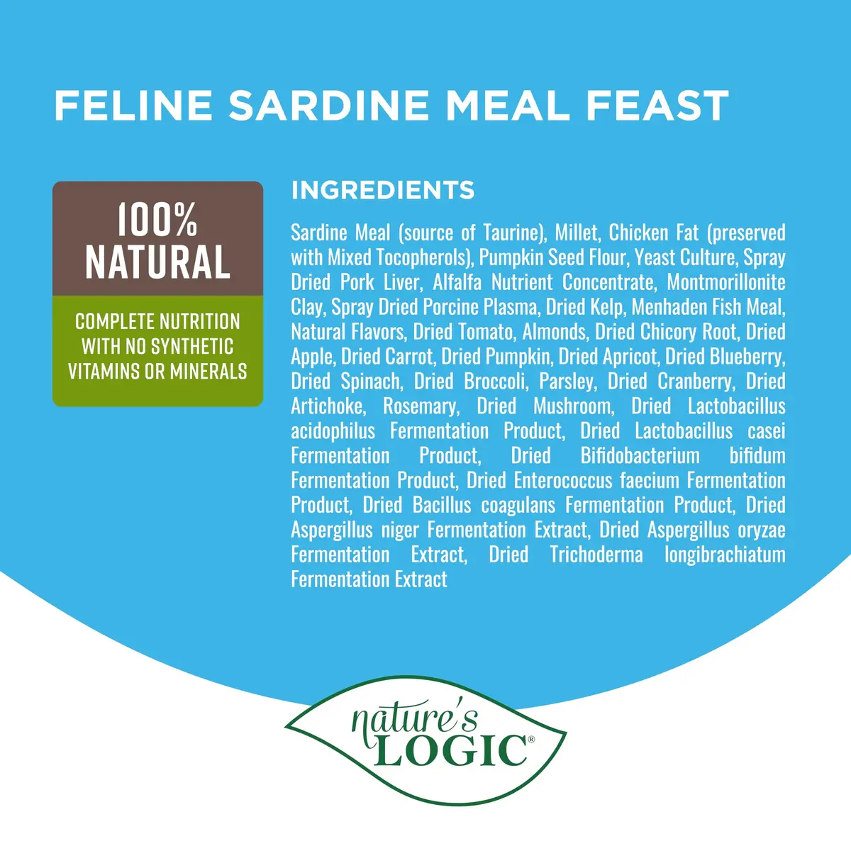 NATURE'S LOGIC Sardine Feline Meal Feast Dry Cat Food 7.7 lb | Complete & Natural Nutrition - view 4