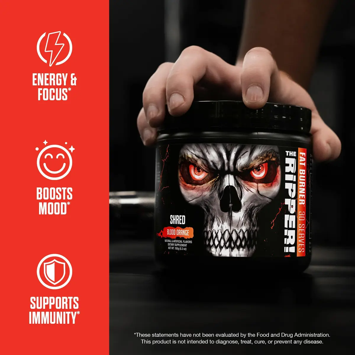 JNX SPORTS The Ripper Thermogenic Pre Workout Powder 5.3 Oz Pineapple | Fat burner & energy booster - view 3