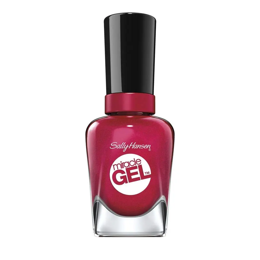 Sally Hansen Miracle Gel Nail Polish Bordeaux Glow | Gel-Like, No UV, 8-Day Chip-Resistant, Vegan (0.5 Fl Oz) - main product image