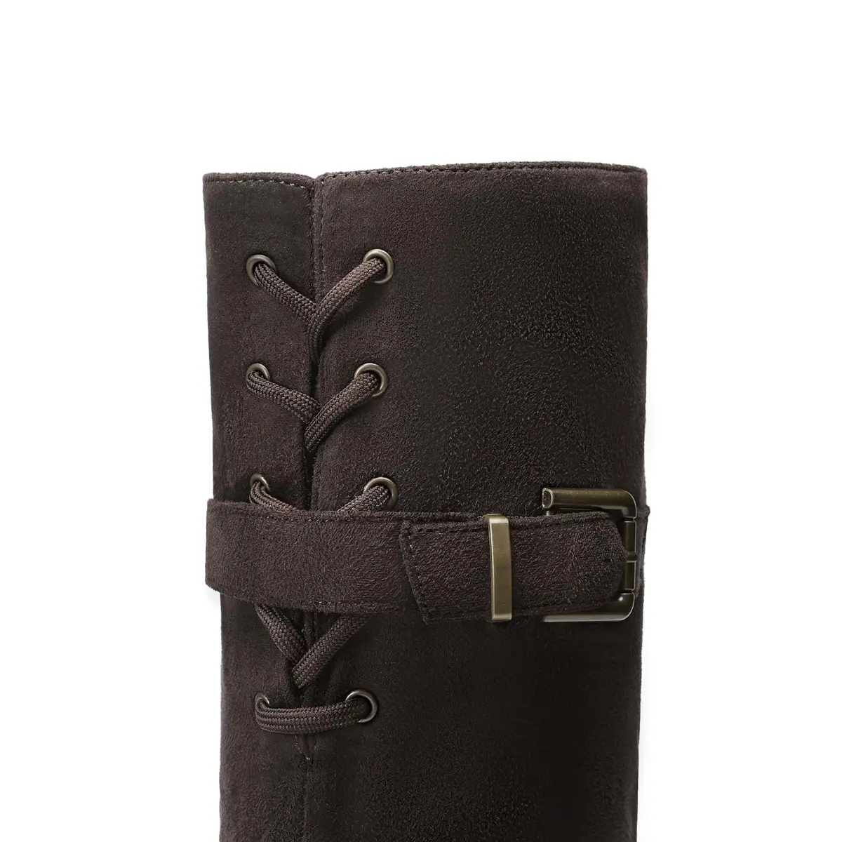 DREAM PAIRS Women's Over The Knee Flats Slouch Thigh Boots, Brown, Size 10 | Comfortable Flat Style for Cold Weather - view 6