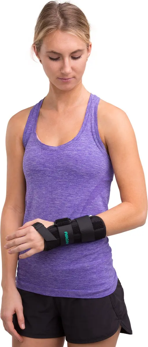 AIRCAST Aircast A2 Wrist Brace-Left-Large Support for Ligament, Sprain, CTS | Malleable Aluminum, Breath-O-Prene, Adjustable Velcro - view 4