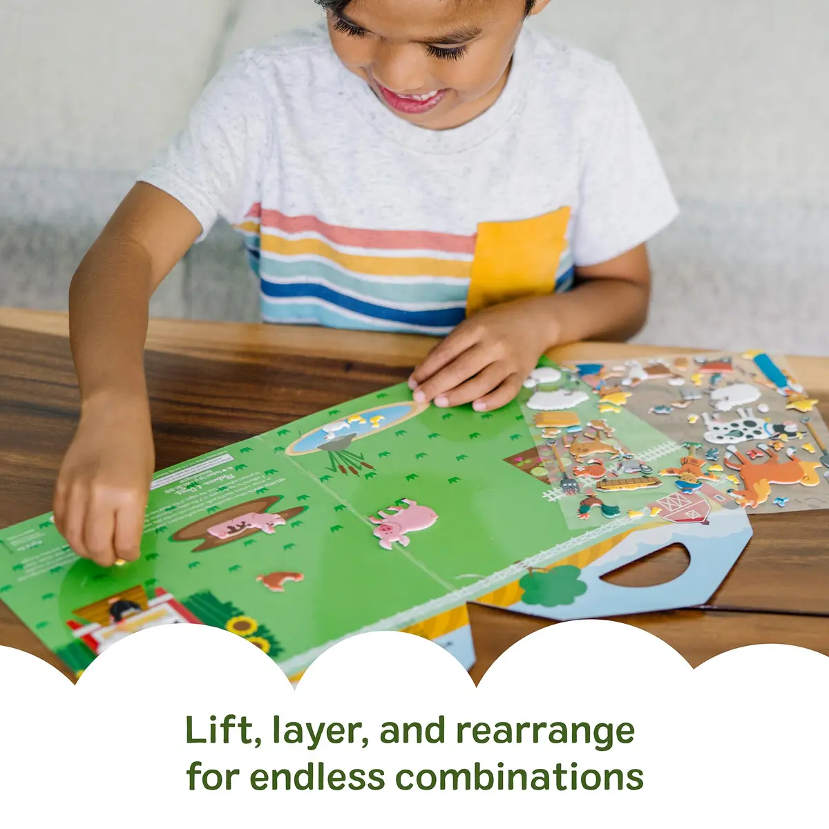 Melissa & Doug Puffy Sticker Play Set – On The Farm, 52 Reusable Stickers with 2 Scenes | Creative Farm Fun for Kids 4+ - view 4