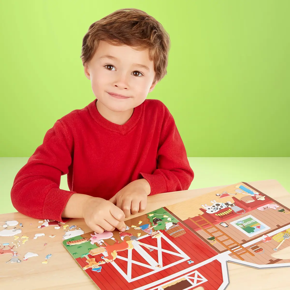 Melissa & Doug Puffy Sticker Play Set – On The Farm, 52 Reusable Stickers with 2 Scenes | Creative Farm Fun for Kids 4+ - view 7
