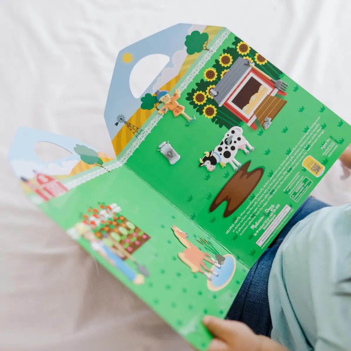 Melissa & Doug Puffy Sticker Play Set – On The Farm, 52 Reusable Stickers with 2 Scenes | Creative Farm Fun for Kids 4+ - view 2