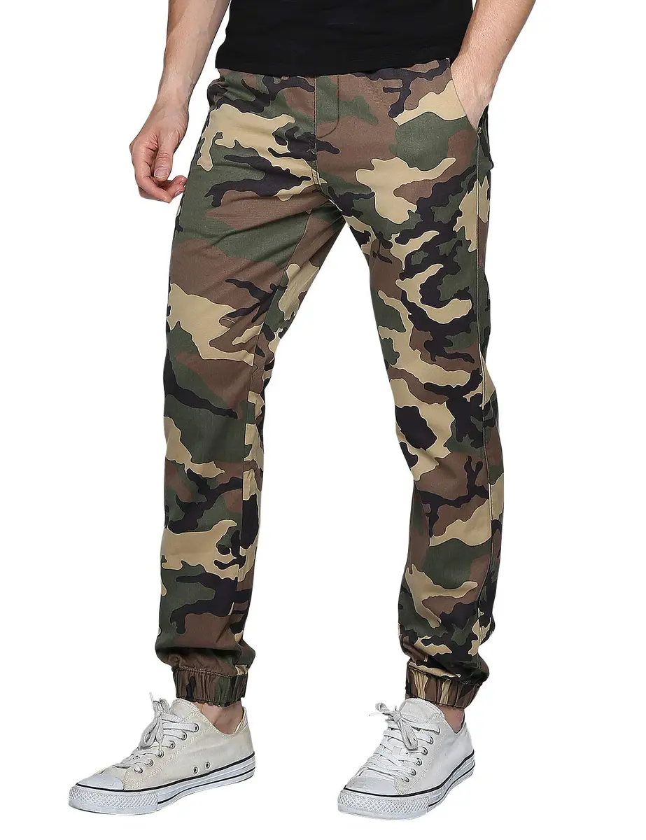 Match Men's Chino Jogger Pants, Khaki Max, 34 | Regular Fit, Cotton Comfort, Elastic Waist - main product image