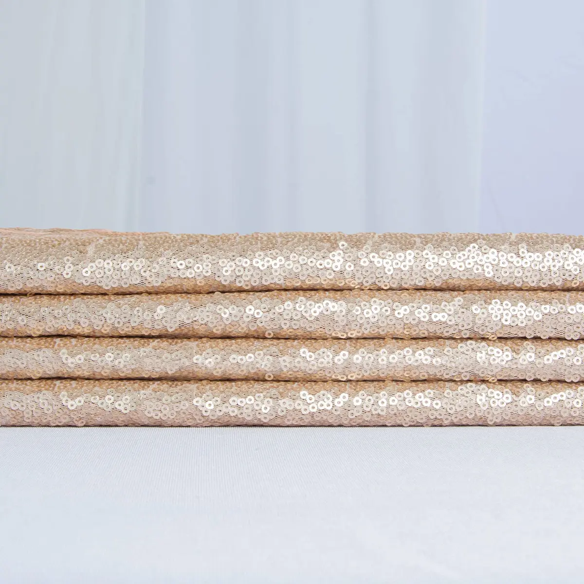 ShiDianYi Sequin Fabric 4 Yards | Elegant Champagne Sequin Material for Weddings & Events - view 6