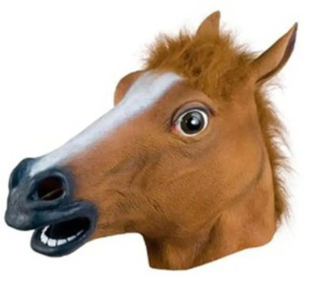 MIYAYA Halloween Horse Head Mask | Full Latex Head Mask for Parties - main product image