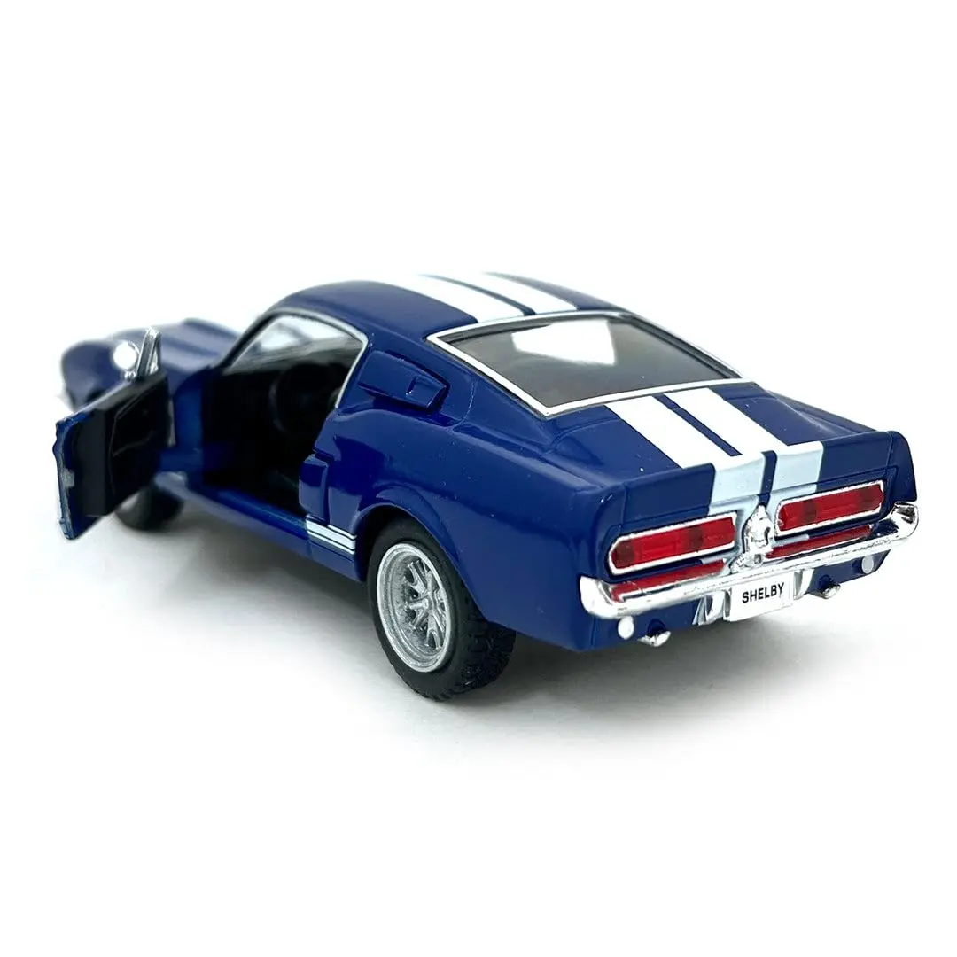 KiNSMART 1967 Ford Shelby Mustang GT500 1:38 Scale Die Cast Model Toy (Blue) | Realistic Miniature Car - view 3