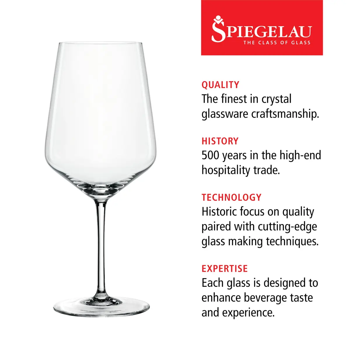 Spiegelau Style Red Wine Glasses Set of 4 | Elegant Stemmed Crystal for Cabernet & Pinot Noir - view 2