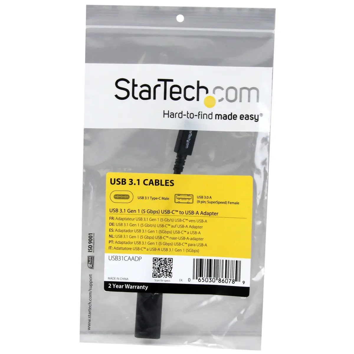 StarTech USB-C to USB-A Adapter 15cm | USB 3.0 Super Speed, USB-IF Certified - view 4