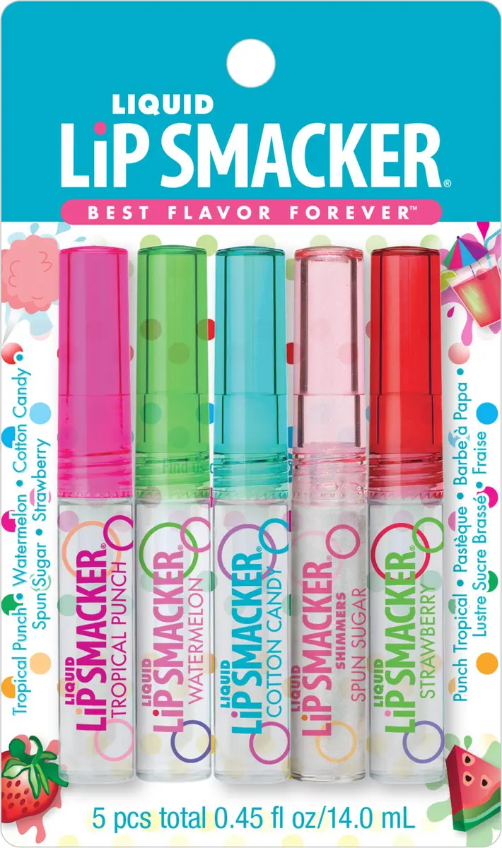 Lip Smacker Liquid Lip Gloss Friendship Pack, 5 Count | Glossy Finish, Hydrating Formula - main product image