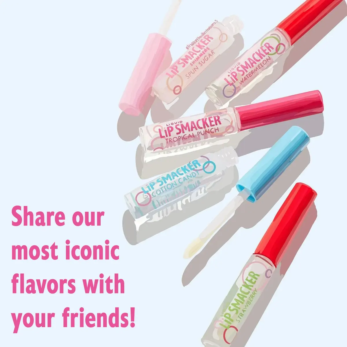Lip Smacker Liquid Lip Gloss Friendship Pack, 5 Count | Glossy Finish, Hydrating Formula - view 3