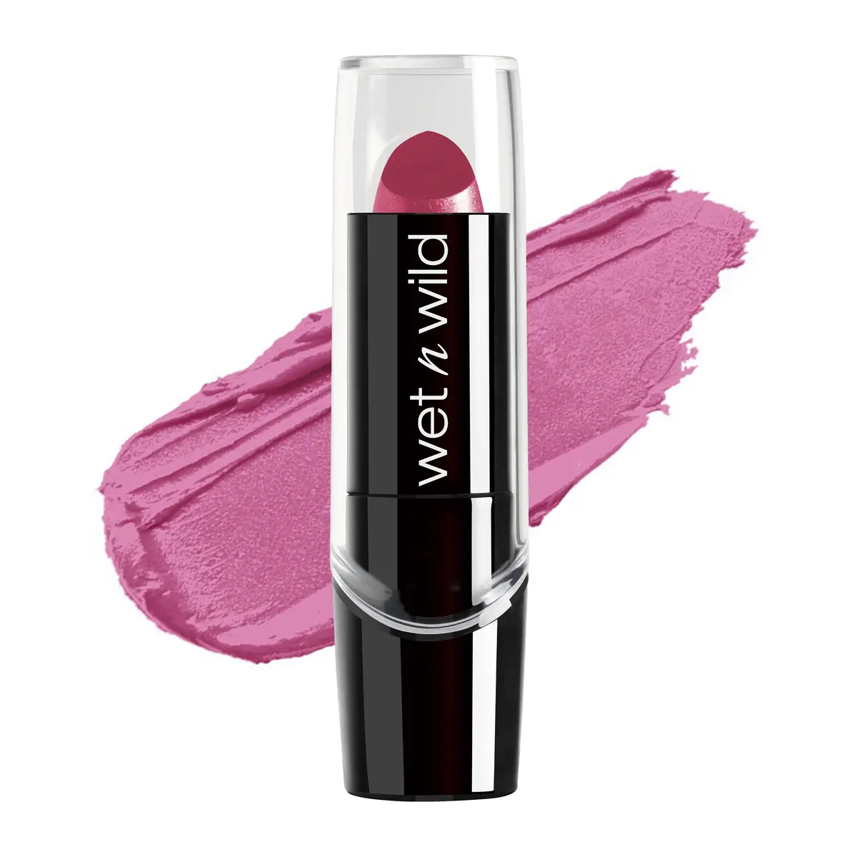 wet n wild Silk Finish Lipstick, Retro Pink | Hydrating Satin Lip Color, Vitamins A & E, Macadamia Nut Oil - main product image