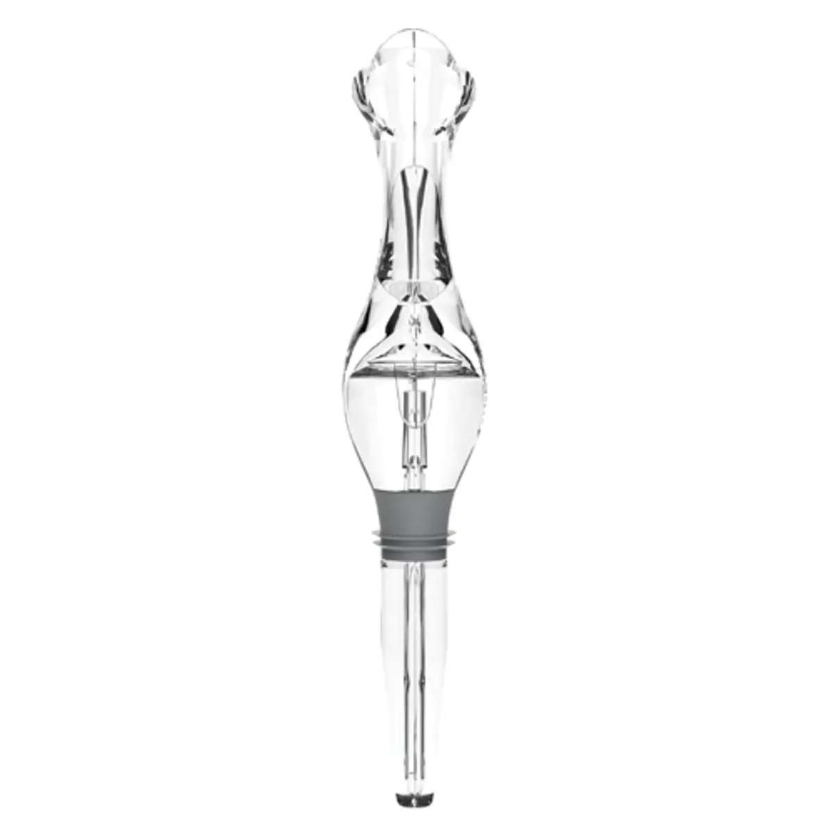 Host Tilt Wine Aerator Pour Spout | Adjustable Bottle Pourer with Stand, Gray, 1 - main product image