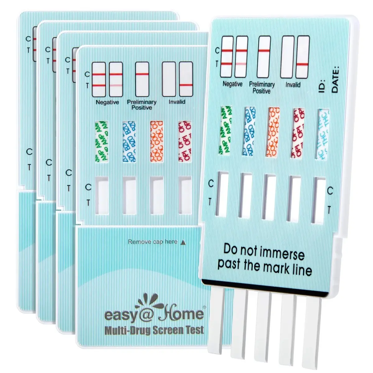Easy@Home 5 Panel Urine Drug Test Kit | Detects THC, Cocaine, Opiates, AMP, BZO - main product image
