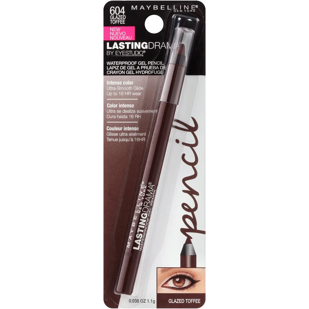 Maybelline Eyestudio Lasting Drama Waterproof Gel Pencil Brown Eyeliner 1 Count | Matte, Long-Lasting, Waterproof - view 2