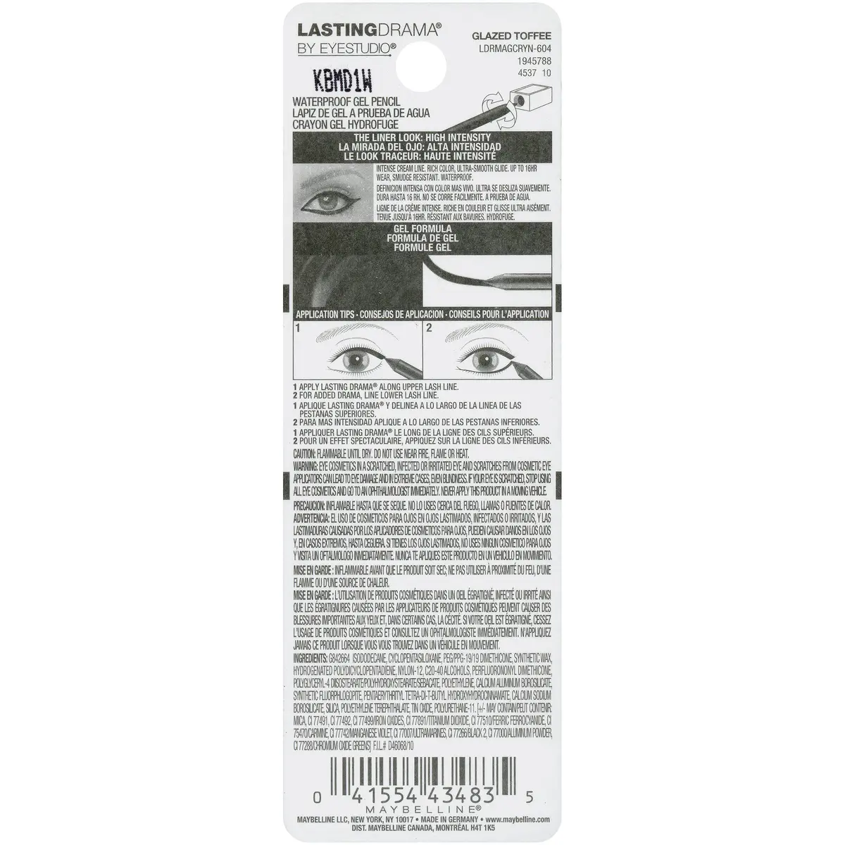 Maybelline Eyestudio Lasting Drama Waterproof Gel Pencil Brown Eyeliner 1 Count | Matte, Long-Lasting, Waterproof - view 3