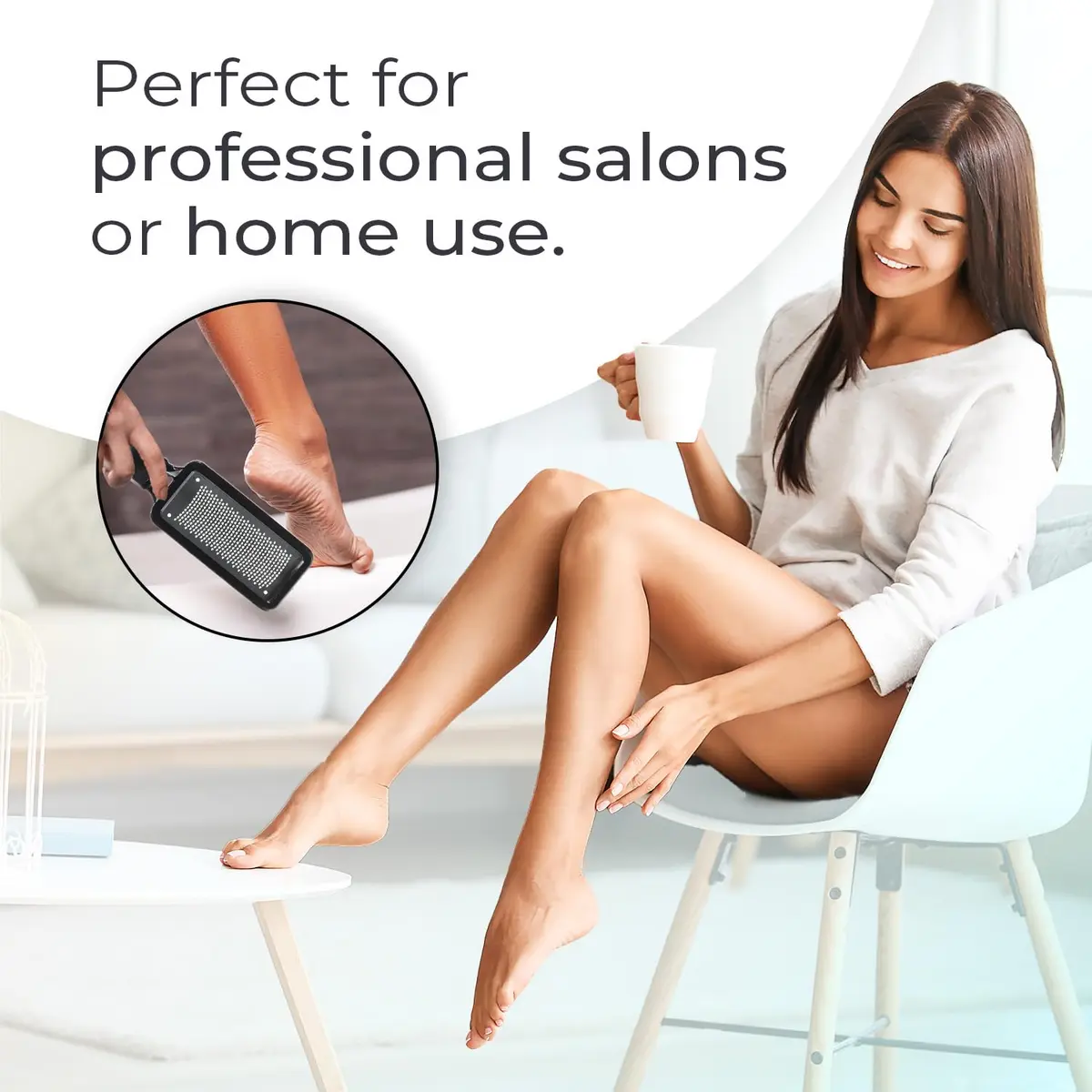 Microplane Foot Scraper White | Stainless Steel Dead Skin Remover for Feet - view 6