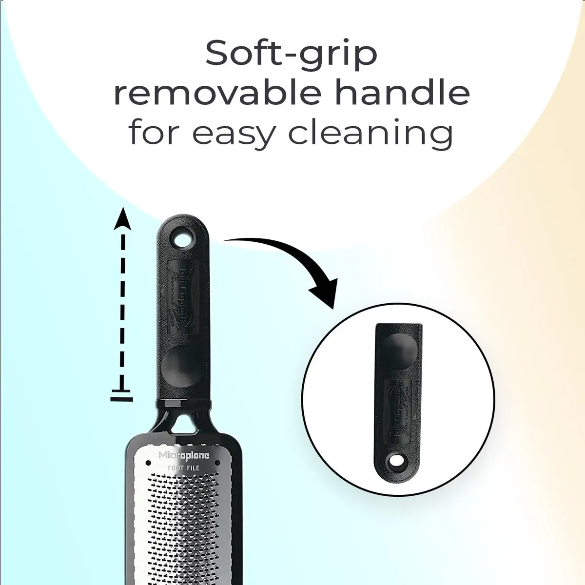 Microplane Foot Scraper White | Stainless Steel Dead Skin Remover for Feet - view 7